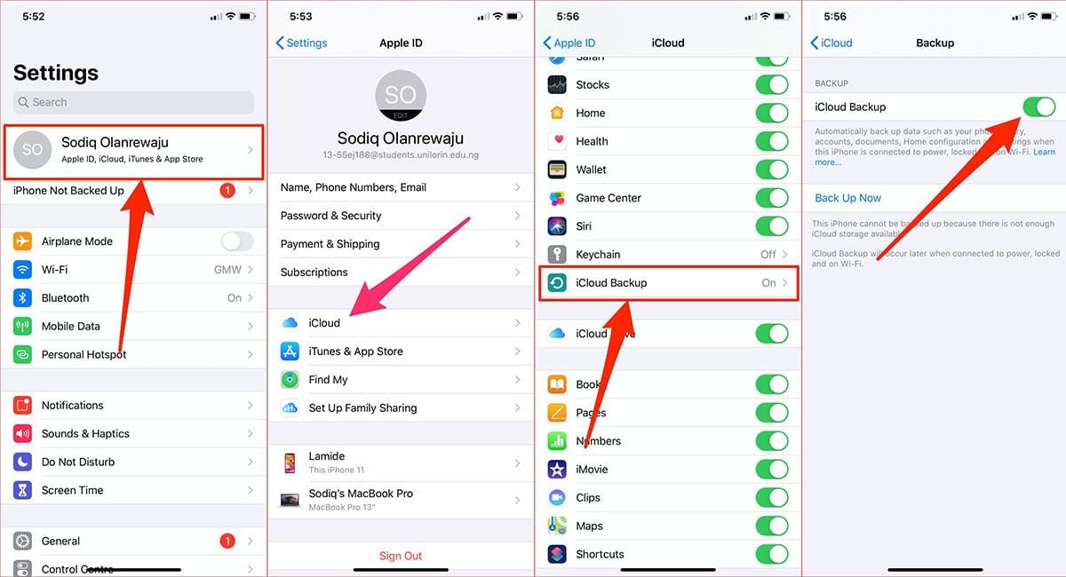How to Backup iPhone Using iCloud