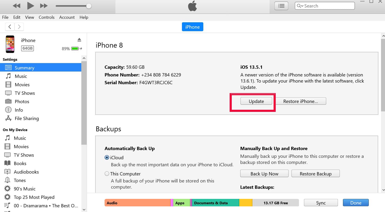 Keep ios up to date using iTunes