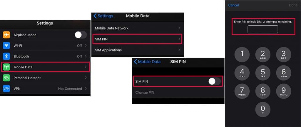 protect your SIM with a PIN 