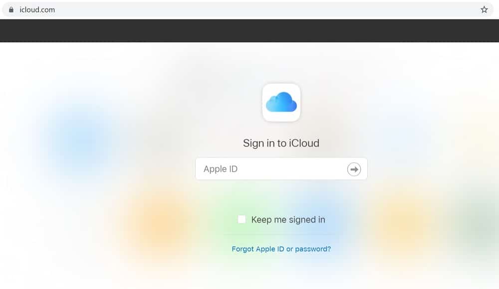 Sign into your iCloud