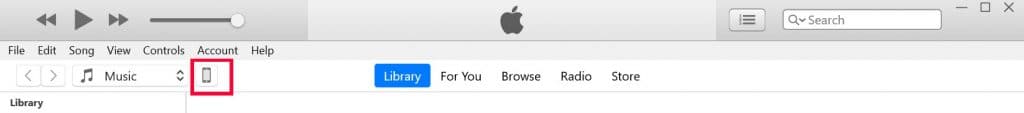 Select your iPhone in iTunes