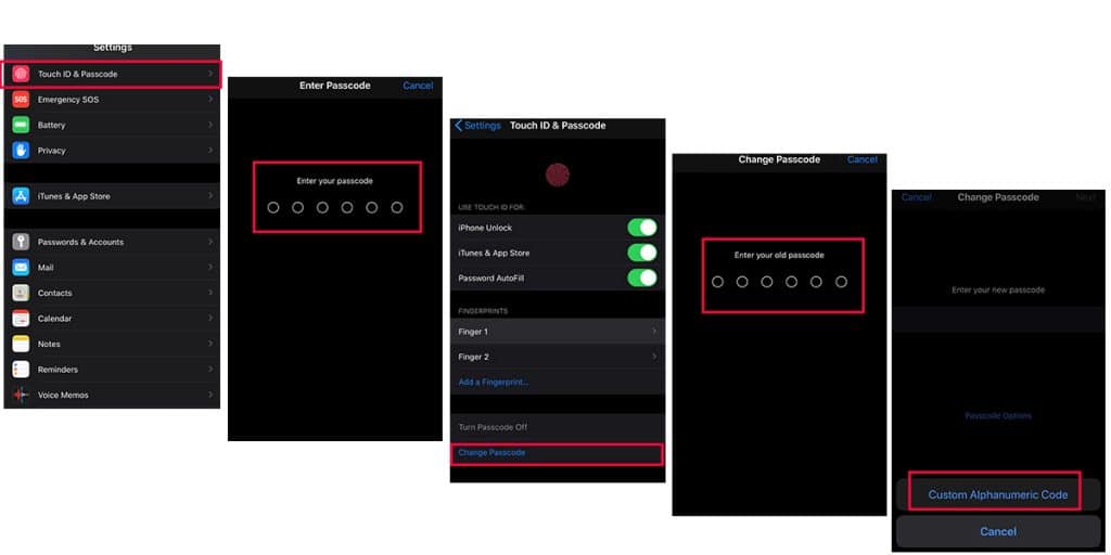 use a random passcode for ios security