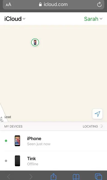 All devices under Find My iPhone