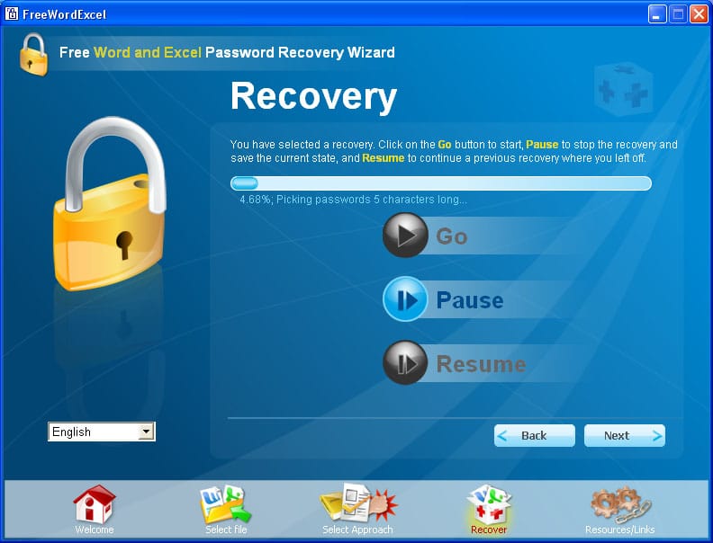 Free Word Excel Password Recovery Wizard
