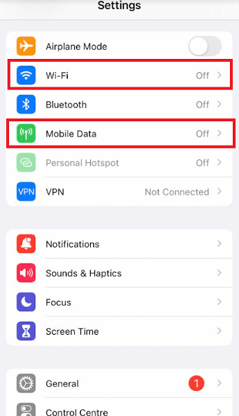 check Wifi and Mobile Data status