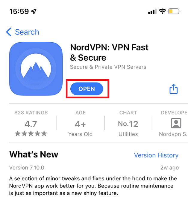 download NordVPN on iPhone