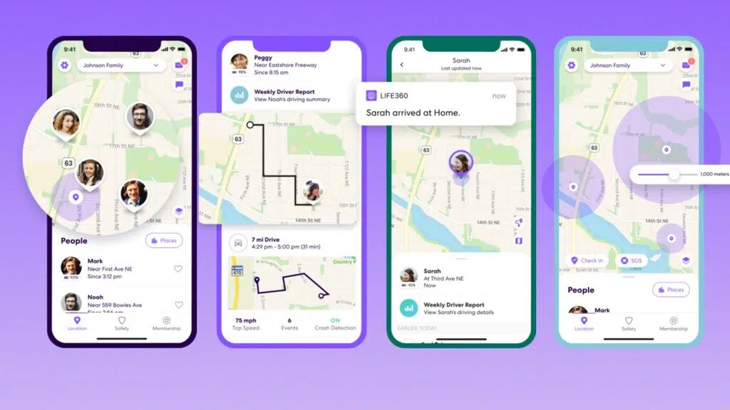 life360 displays your location in real-time