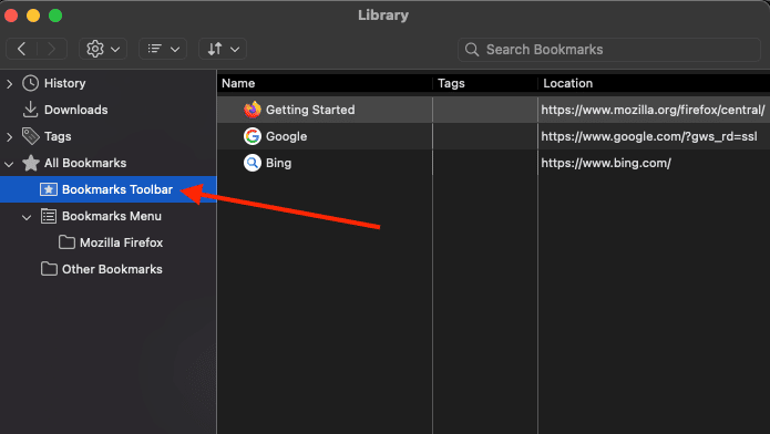 Mac Firefox Bookmarks Toolbar