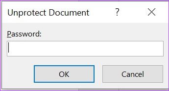 Unprotect document in word