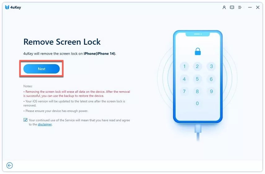 iPhone unlocker remove screen lock next