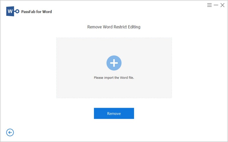 Word password recovery remove word restrict editing import file