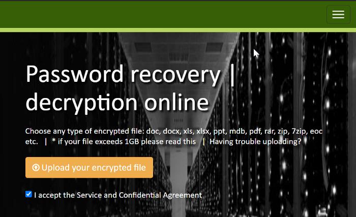 official site of Password Online-Recovery for ZIP