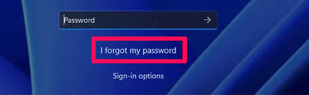 i forgot my password on pc login screen