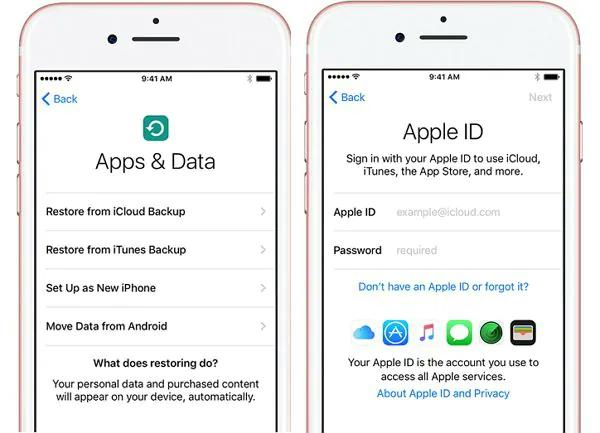 directly restore iPhone from iCloud backup