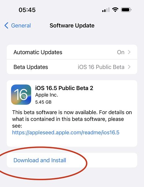 Download and install iOS