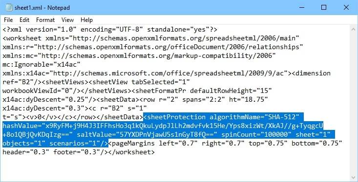 highlighting the tag that has to be removed from the .xml file 
