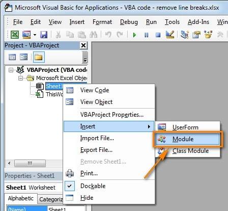 Insert module on VBA editor on Excel