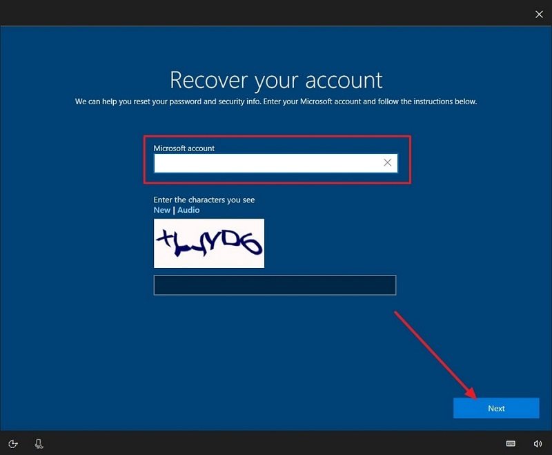 Microsoft account recover your account