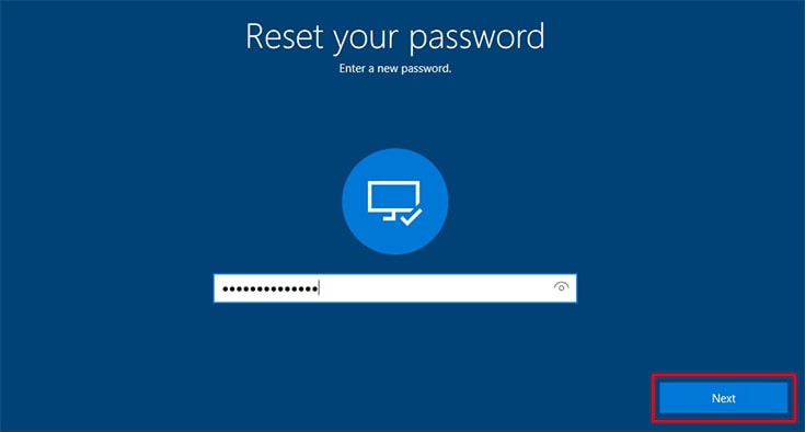 Microsoft account reset your password