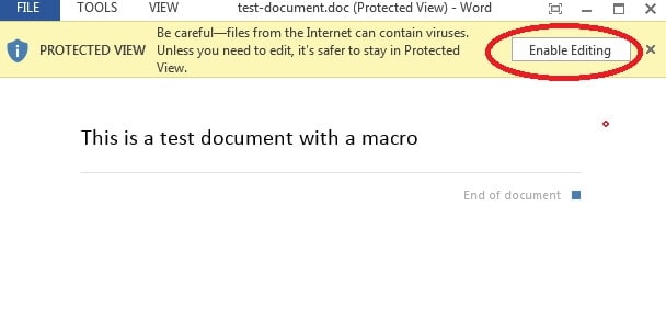 protected view in word document