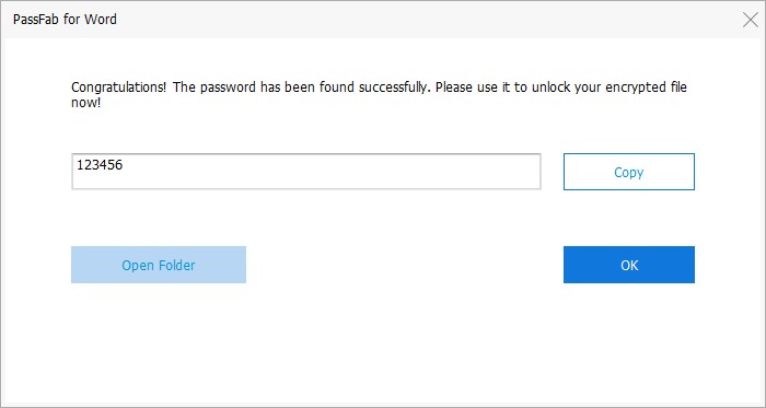 Word Password Recovery recover word open password successfully
