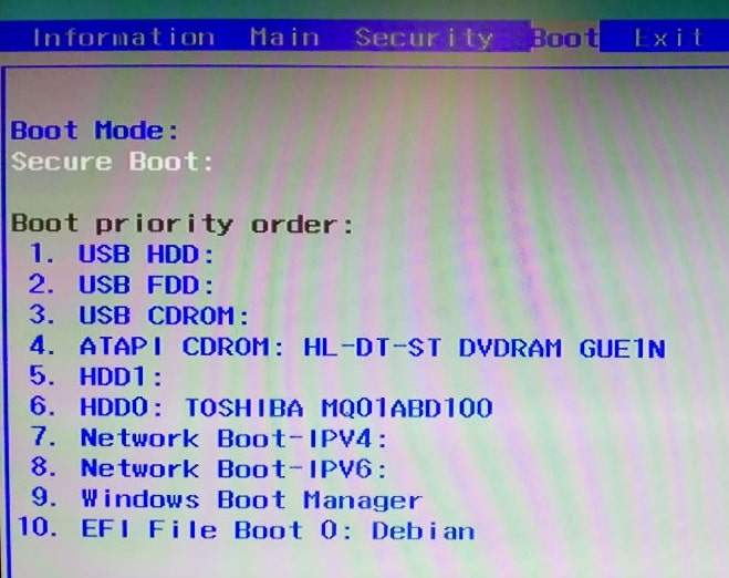 Change the boot order in acer laptop