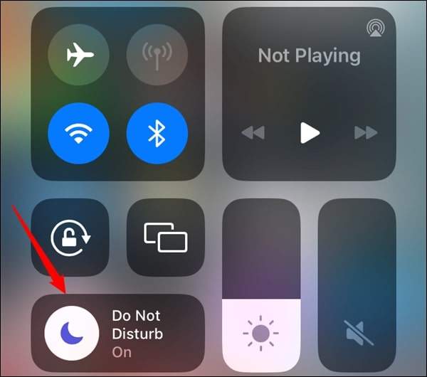 the Focus option in the Control Panel to fix iPhone volume too low
