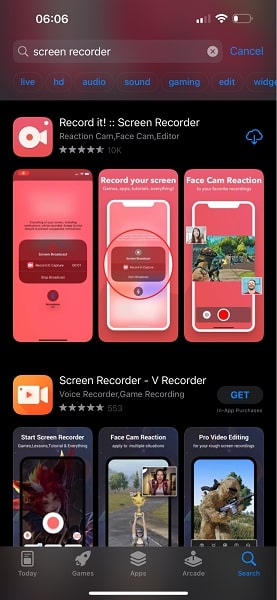 Record it on iPhone app store