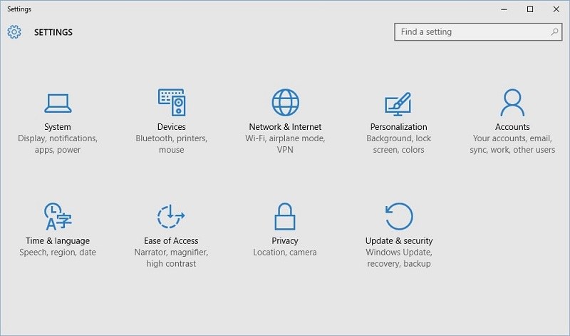 Windows 10/11 Settings app with the Accounts option