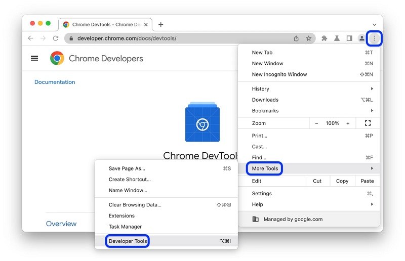 Developer Tools open in Google Chrome
