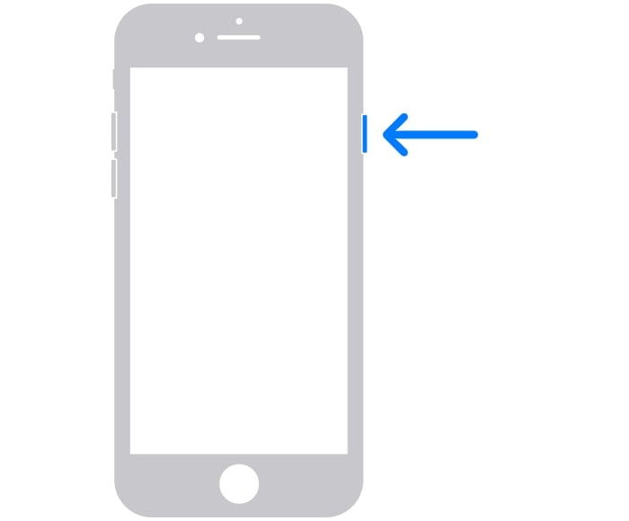 Restart iPhone SE (2nd generation), 8, 7, or 6