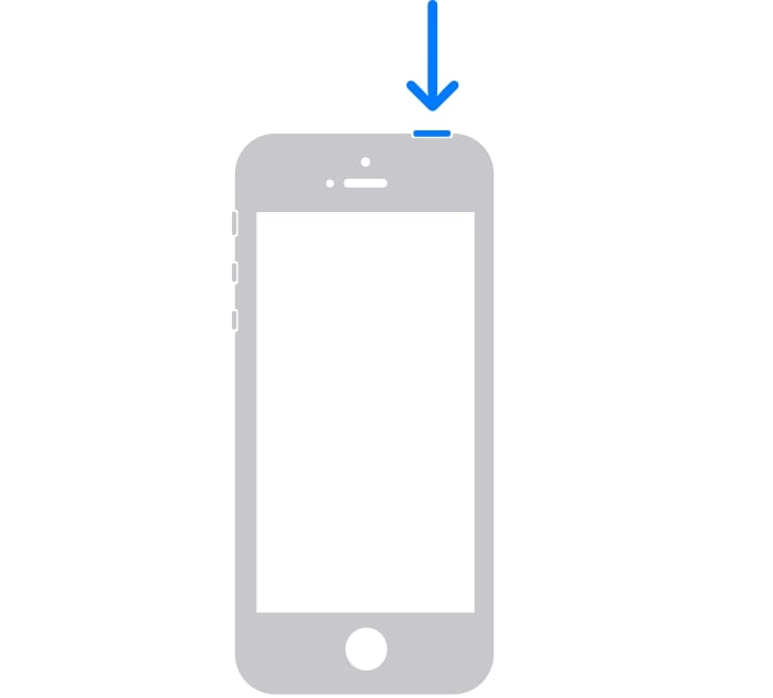 Restart iPhone SE (1st generation), 5, or earlier