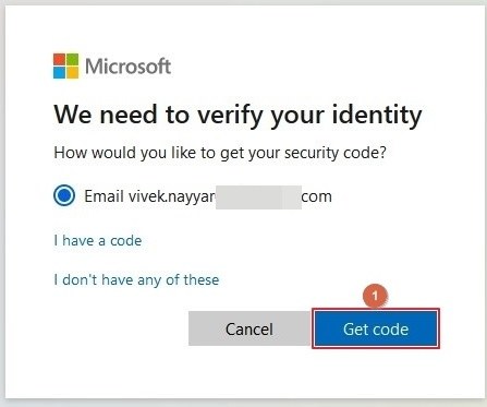 We need to verify your identity box